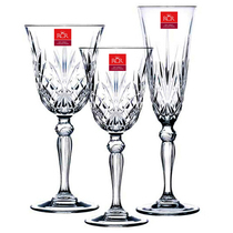 Promotion Italian imported crystal wine glasses retro carved tall creative cocktail champagne glass household Cup