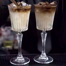 Promotion Italian RCR imported crystal glass goblet European engraved stripe wine cup creative wine set