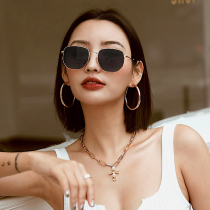 Sunglasses female ins retro polarized anti-ultraviolet sunshade shake sound sunsun glasses street shoot beach Net red glasses