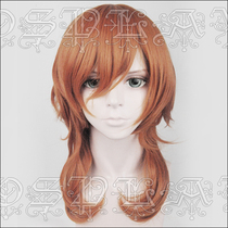  (Rabbit dimension)Wenhao wild dog Zhongyuan Zhongya cosplay wig Orange messy micro-roll