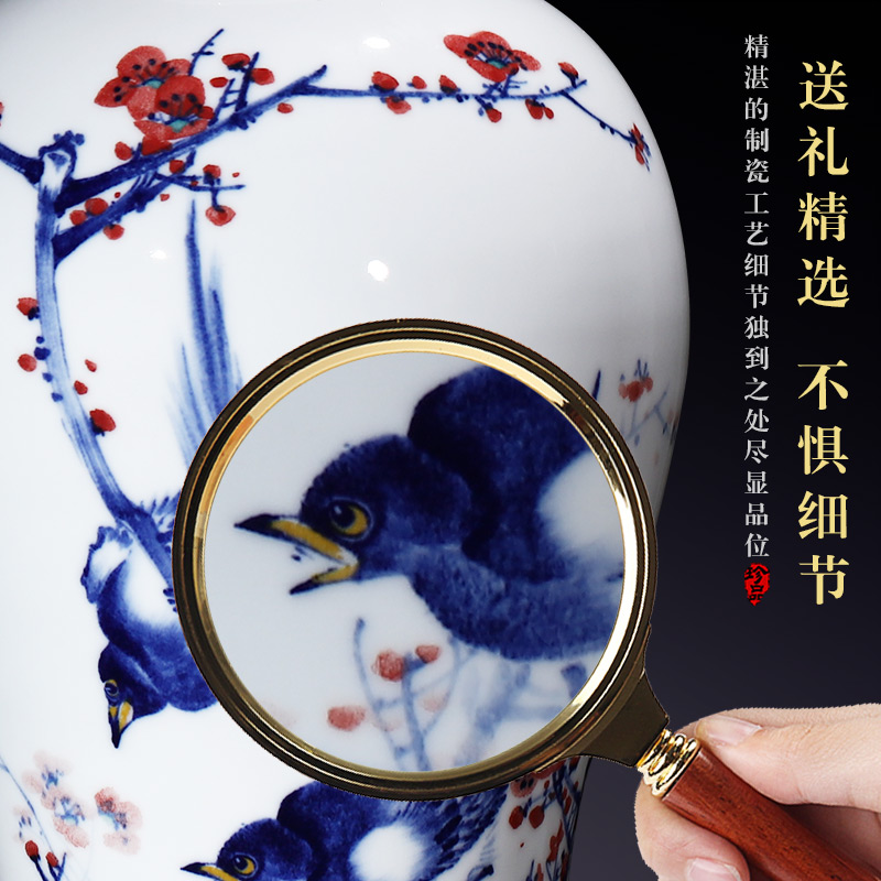 Beaming masters hand draw blue and white porcelain of jingdezhen ceramics furnishing articles sitting room flower arranging Chinese style household ornaments