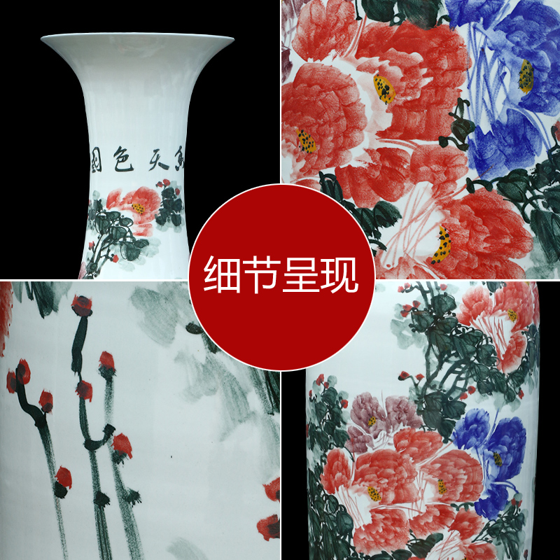 Jingdezhen ceramics very beautiful hand - made large vases, Chinese style living room decorations the opened a housewarming gift