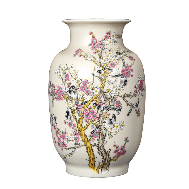 Jingdezhen famille rose porcelain vases, flower arrangement home sitting room of Chinese style porch ark, TV ark, adornment furnishing articles