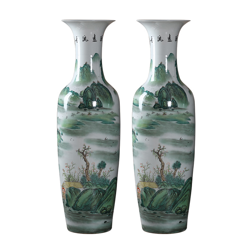 Jingdezhen Chinese hand - made the sitting room of large vase high place extra large ceramic decoration home decoration