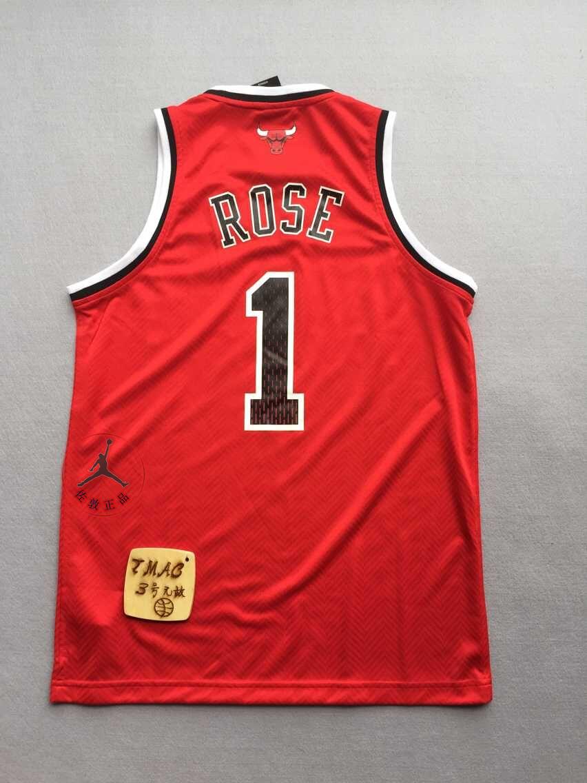 adidas 阿迪达斯 芝加哥公牛队1号罗斯 球迷版本球衣 s-l码 168裸