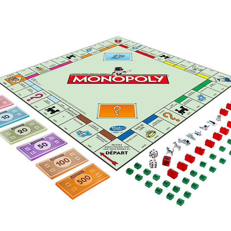 孩之宝地产大亨monopoly大富翁强手棋经典版游戏儿童卡牌桌游玩具