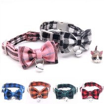 Cat Item Circle Bell Neckline Neckline British Short Neck Ring Small Cat Traction Rope Walking Cat Chain Puppy Cat Kitty Collar Cute Bow Tie