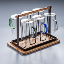 Water Cup household set Cup Cup living room Japanese water tool living room tea set Cup cool kettle set glass cold water bottle