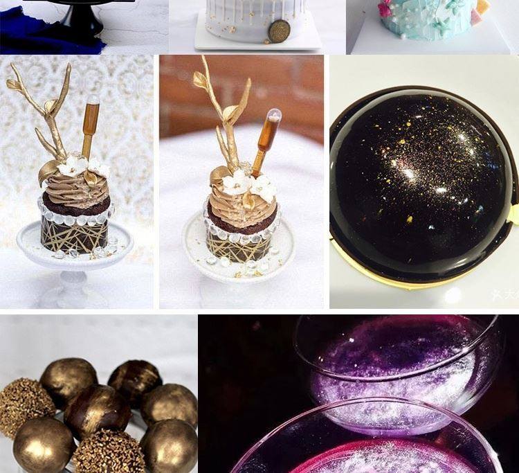 可食用金粉慕斯蛋糕翻糖马卡龙巧克力装饰闪粉珠光粉烘焙色粉3g