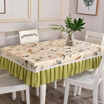 Minimalist modern fashion table cover square table cloth square tea table cloth cover fabric Rectangular Home Bench Skirt Table Hood