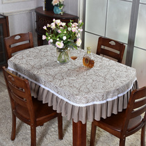 Upscale minimalist modern telescopic folding oval table cloth curry home table cloth round table cloth table cover cloth