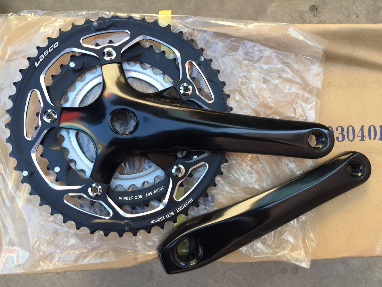 莱斯克铝合金三片大牙盘50*39*30齿 170mm 十齿大花键 可拆片 ncn