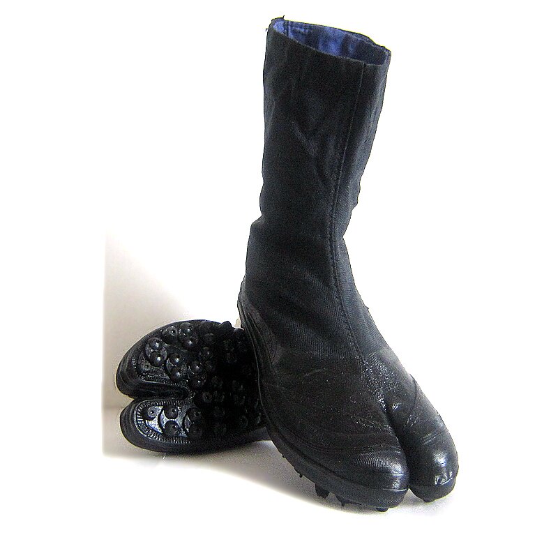 日本机能运动分趾忍者靴山林工地防滑野钓鱼雪泥地下足袋铁钉子鞋