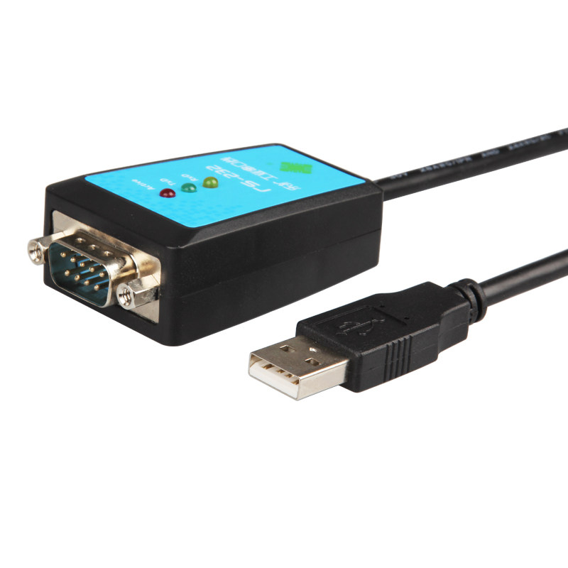 乐扩usb转串口线 db9针com口 ftdi芯片 工业级 usb转232转换器