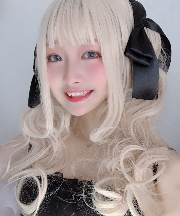 lolita时尚大波浪长卷发 二次元空气刘海假发 萝莉女生洋服假毛