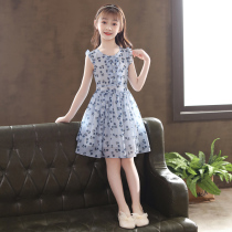 Girls 2021 new dress childrens summer clothes floral foreign style princess dress June 1 performance girl summer skirt