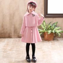 Girls Winter girl New Year dress thickening Western style childrens dress zhong da tong princess dress autumn and winter wool