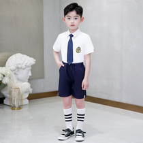 Summer childrens clothing boys set small childrens summer short sleeve shirt two-piece foreign baby 2021 uniform tide