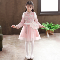 Girls costume Chinese style super fairy childrens winter clothes