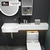 Small apartment toilet wash basin mini household artificial stone washbasin hanging wall type small countertop basin