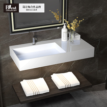 Artificial stone table basin Hanging basin washbasin Bathroom cabinet basin wall-mounted basin Square hanging washbasin customization