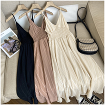  Fashion chiffon skirt sexy suspender dress female tide summer new fashion mid-length dress 111322