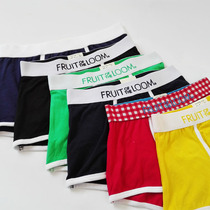 Candy color bump design summer male boxer students cotton stretch mens underwear youth breathable low waist underwear