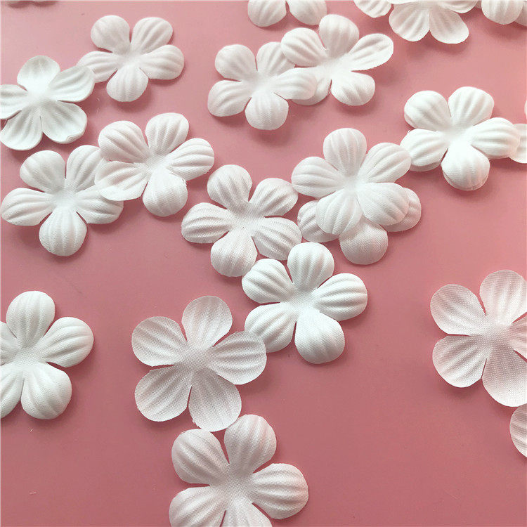 diy手工装饰婚纱礼服花朵材料包超仙白色褶皱小花片超声波压花瓣