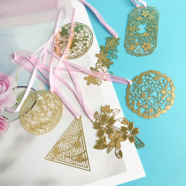 Cherry Blossom Metal Bookmark Classical Hollow Small Fresh Creative Student Reading Companion Beautiful Bookmarks