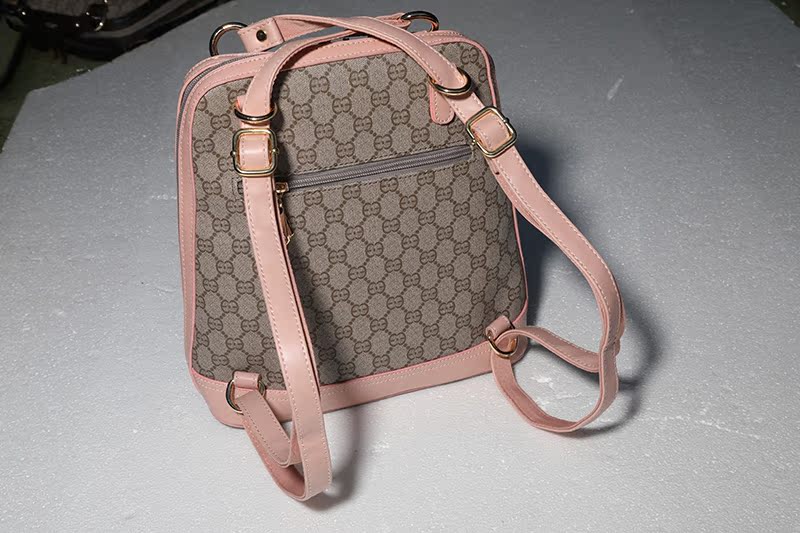 gucci林笑怡 新品 正品女包茵佳怡PVC定型百搭雙肩包多用女士背包單肩 gucci蔡依林