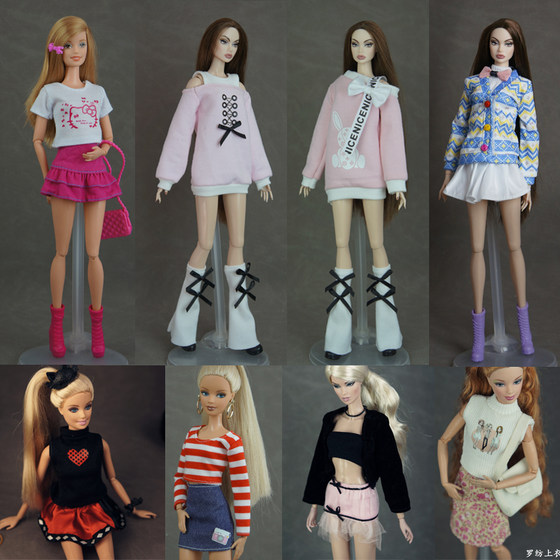 Barbie doll clothing casual clothing doll skirt clothing fashion 29CM doll clothing wave Barbie doll clothing casual clothing doll skirt clothing fashion 29CM doll clothing wave