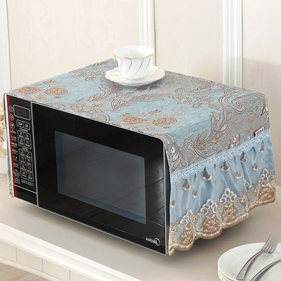 欧式家用微波炉罩微波炉帘电烤箱防尘罩布艺微波炉套微波炉盖布盖