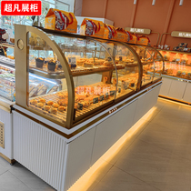 Bakery Bread display cabinet iron solid wood side Island Nakajima cake cabinet pastry counter bakery shop shelves