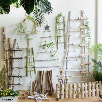 Nordic style creative dry branches Birch sticks Ladders Wall decoration Hanging window photo photography props set