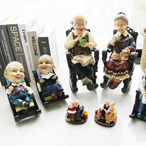 Creative old man old lady ornaments mother-in-law rocking chair old decoration old age wedding gifts gifts