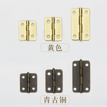 Small hinge Mini small wooden box round corner small hinge handmade DIY jewelry box miniature loose leaf gift box brocade box folding