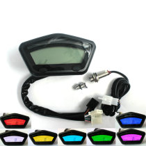 New 7 color adjustable Moto rider car nude to make modified meter liquid crystal meter Mileage Meter Speed Oil Adjustable
