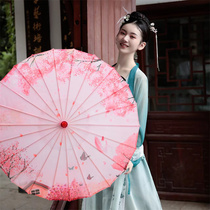 Craft Props Umbrella Dance Walking Show Classical Oil Paper Umbrella Silk Cloth Props Umbrella Outdoor Interior Decoration Qipao Hanfu Umbrella