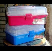 Thickened Large Number Three-layer Five Gold Tool Case Home Fine Arts Box Containing Water Powder Plastic Transparent Students Painting Boxes Medecchia