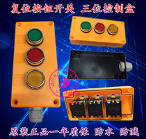 Button switch box Reset button switch control box Three-hole button box Waterproof 10 pcs