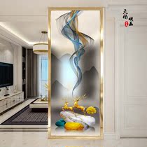 3d art glass screen partition double-sided frosted household light luxury shoes cabinet wine cabinet partition tempered glass light transmission