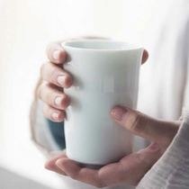 Jingdezhen ceramic handmade cup gray and white glaze bamboo joint single cup office home drinking cup coffee cup juice cup