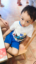 Boys Boys Classic Cartoon Suit Summer Short Sleeve T Cotton Sports Leisure Going Out Handsome Underwear Two-piece Set