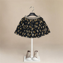 Girls plaid skirt pleated skirt summer girl baby cotton small skirt sewing yarn foreign style princess skirt with lining