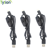 Raspberry Pi 4B Raspberry Pi USB Type-C 20AWG Power Cord with Switch over 3A 1 5m