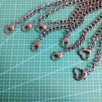 Bag Kits Accessories Mouth Gold Wrap Chain heart-shaped head metal chain backpacks with length 120CM-9CM 0 gun color