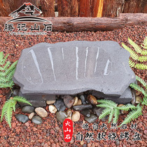 Natural shape of natural volcanic stone burning plate can be customized to resist high temperature without adhesive frying steak roast