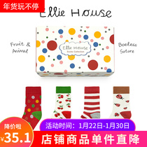 Ellie House Boneless Children's Socks Baby New Year Socks Fall Winter Girls Boys Cotton Baby Socks