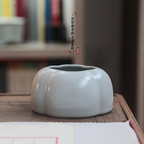 Ruyao Haitang Water Ruyi Wenyi-shaped Washing Ceramic Pen Wash Tea Washing Desk Clear for Literature and Playhouse Four Treasures