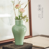 Elegant vase Ceramic home decoration Flower arrangement Flower vase Chinese tea ceremony color glaze Zen Jingdezhen Ceramic Vase